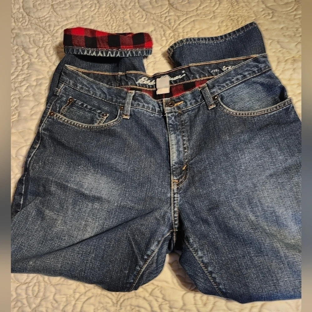 Eddie Bauer‎ Fleece lined jeans sz 35/30